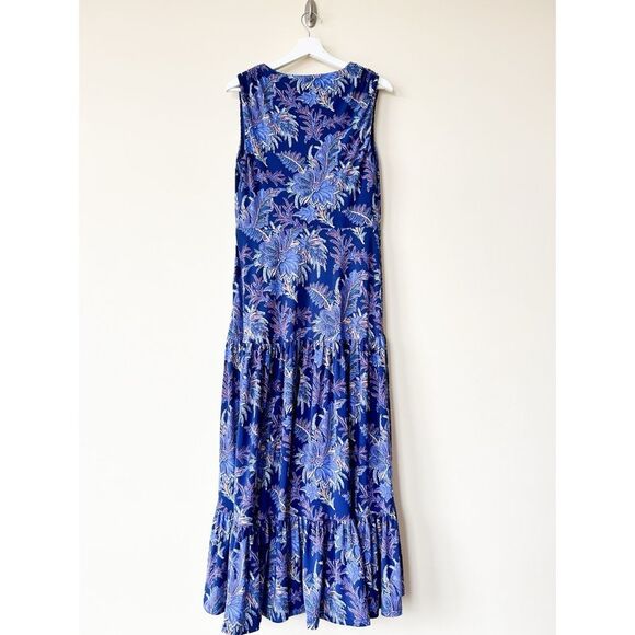 Lauren Ralph Lauren Floral Twist-Front Jersey Sleeveless Dress - Picture 7 of 8